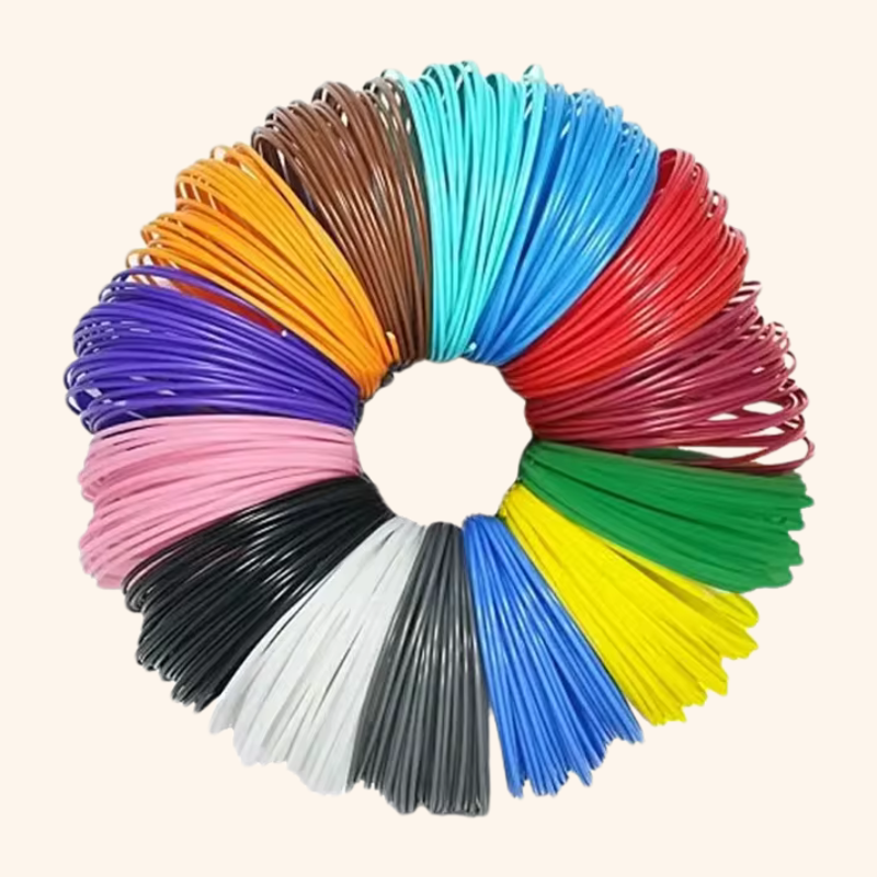 3D Pen Filament Pack with eco-friendly PLA filament in vibrant colors for kids' 3D pens