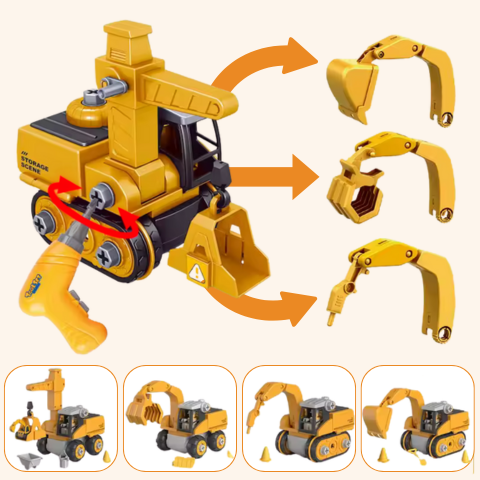  Kids Tool Set: Construction Engineering Toy with Electric Drill | STEM Arms